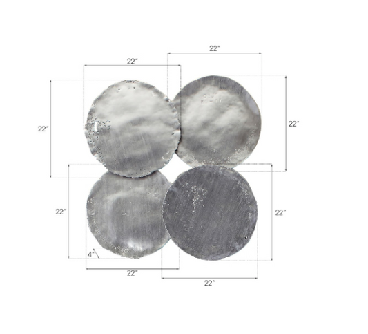Silver Leaf - Resin Wall Tiles
