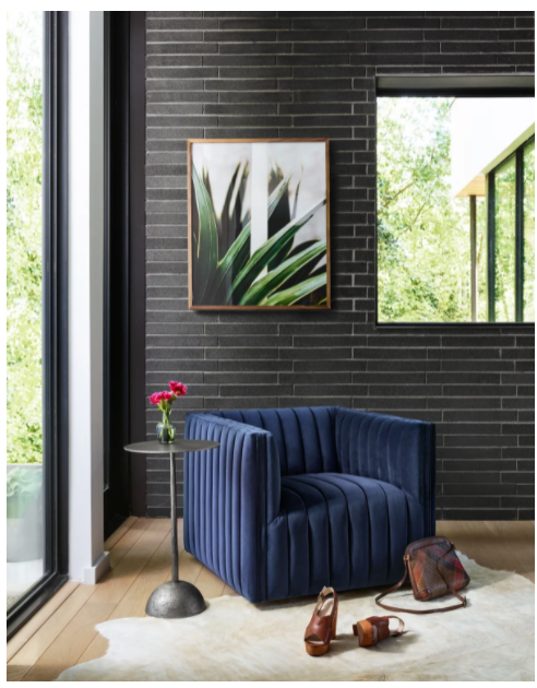 Swivel Club Chair - Sapphaire/Navy