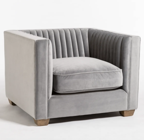 Ashton Powder Grey Club Chair